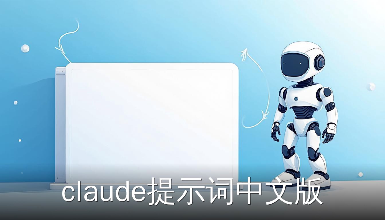 Claude 机器人结合中文提示词输入框的扁平插画